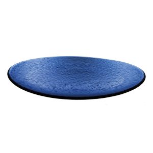 Plato cristal ovalado azul de 13.78 pulgadas x12.20 pulgadas Sottopiatti RCR