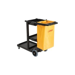 Carro de limpieza de 3 estantes y bolsa removible Winco