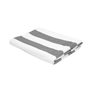 Paño plus de playa de rayas color gris de 542gsm 80x150cm Hotel Deluxe